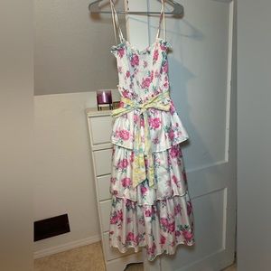 loveshackfancy x target Elise tiered midi dress